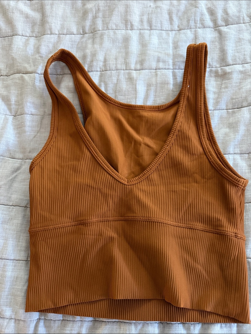 Lululemon Rust Ribbed Tank